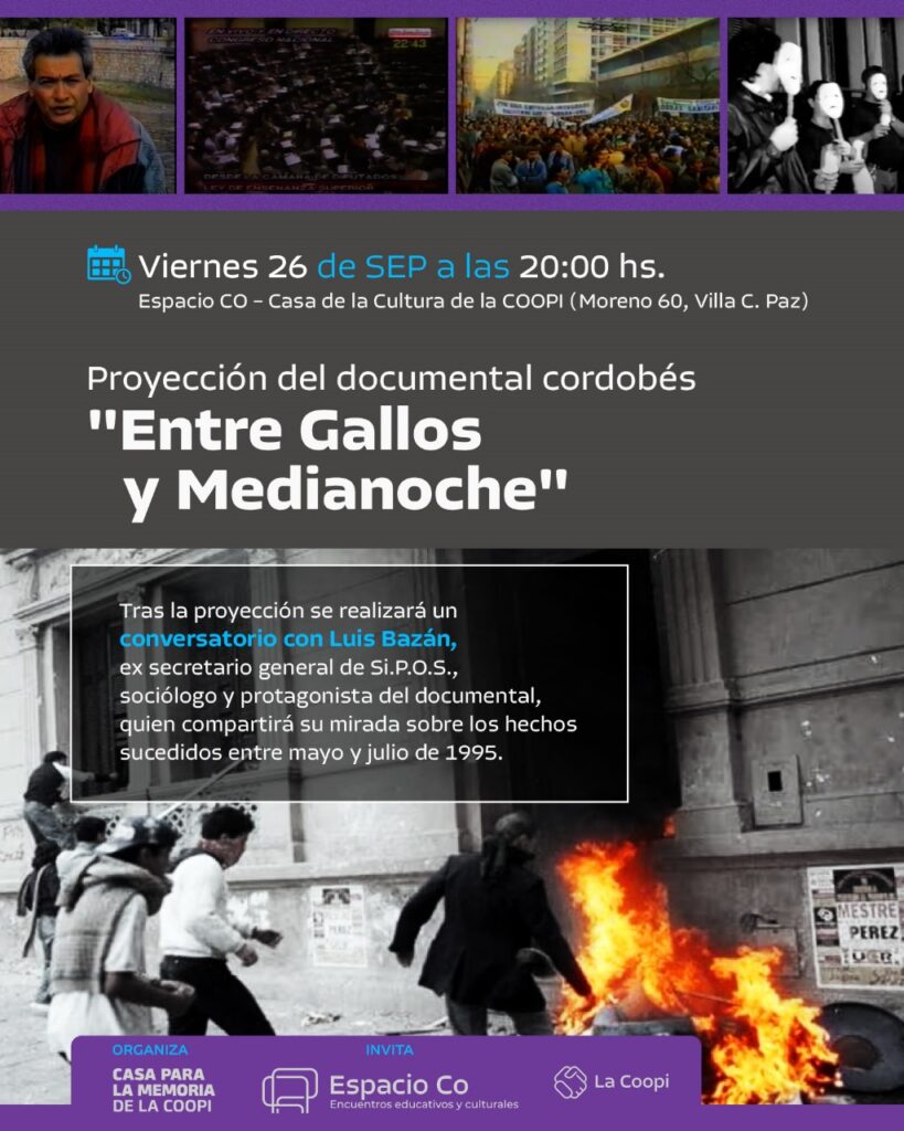 Proyección del documental cordobés «Entre Gallos y Medianoche»