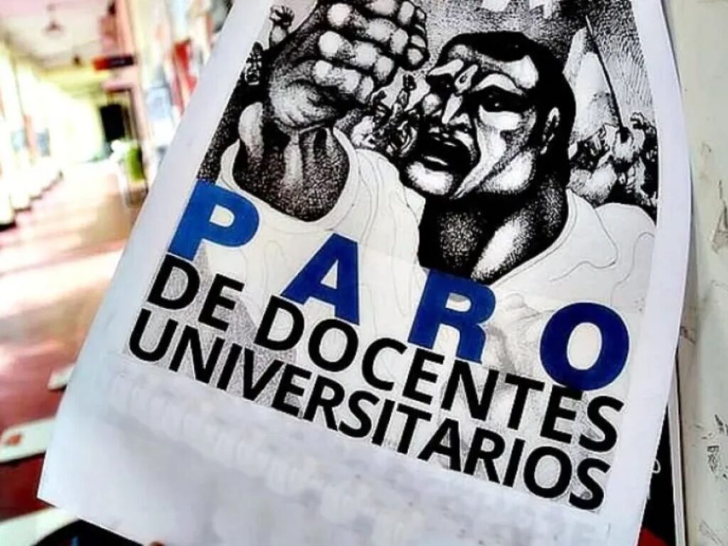 72 horas de paro nacional de docentes universitarios