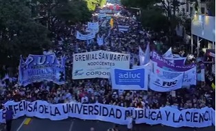 Más de 120 mil personas participaron en Córdoba de la Cuarta Marcha Federal Universitaria