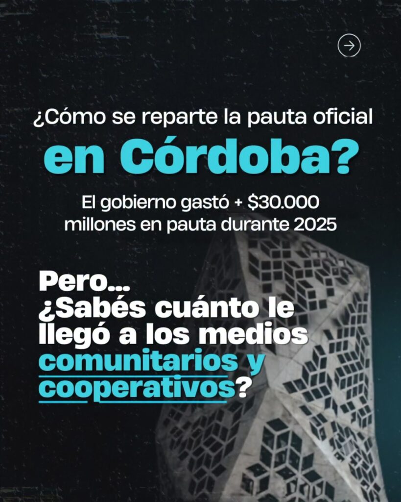 Los medios cooperativos y comunitarios denuncian una distribución desigual de la pauta oficial en Córdoba